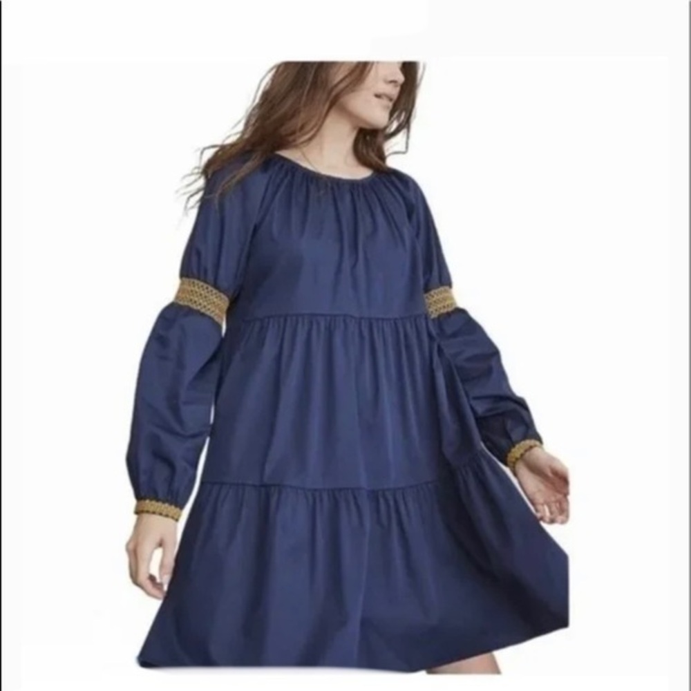 Elizabeth and James Navy Long Sleeve Dress NWT Sz M